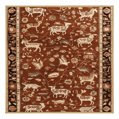 Tapis brun lavable à la machine