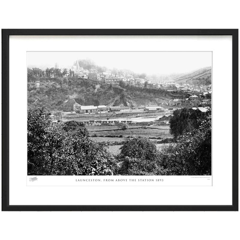 Launceston, From Above The Station 1893 - Single Picture Frame Print, 40cm H x 50cm W x 2.3cm D