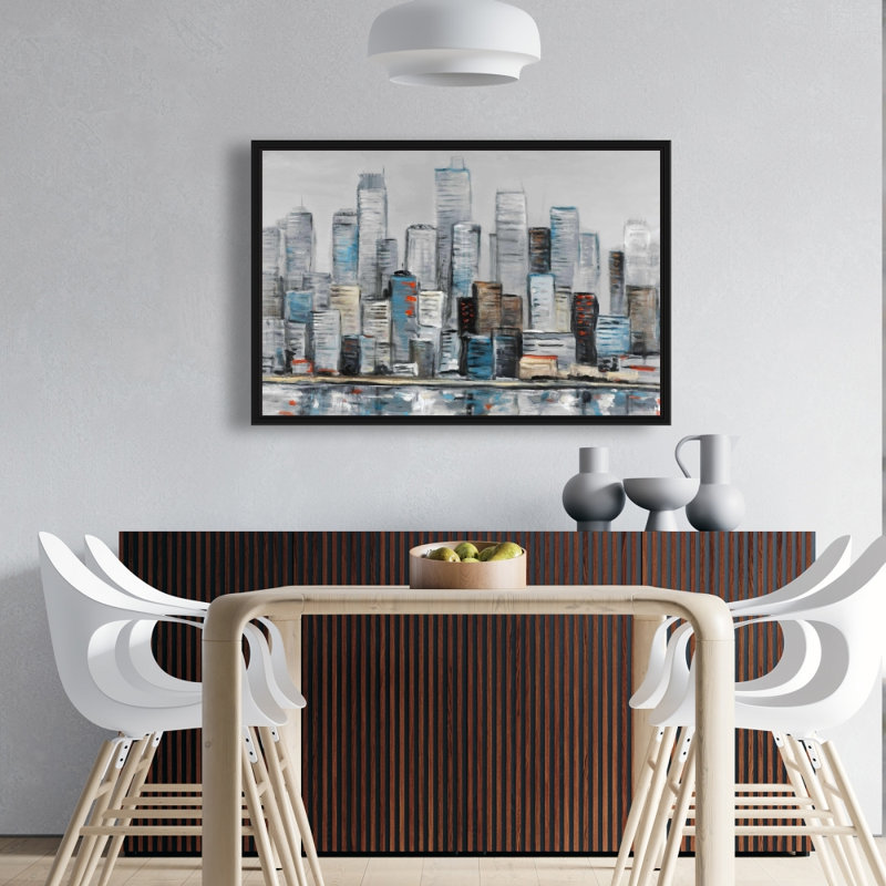 Abstrait urbain imprimé sur toile