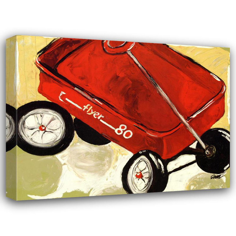 Petit chariot rouge, H 19 po x l 24 po
