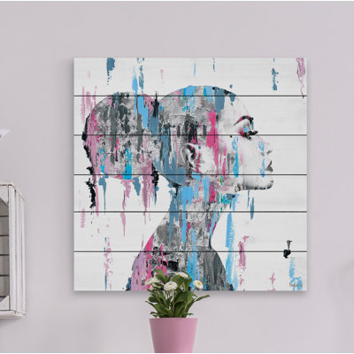 " Pink Blue Face Smudges " by Parvez Taj