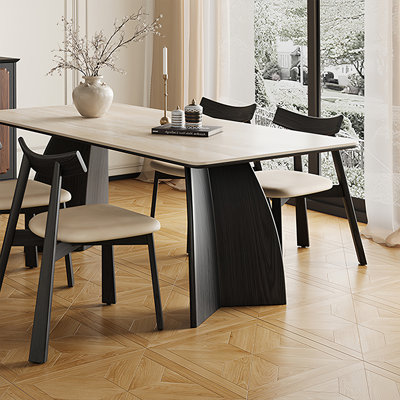Modern art dining table and chair set