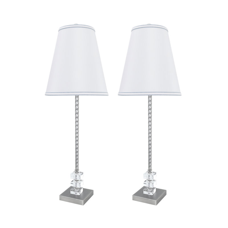 Metal Table Lamp, Pewter