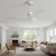 Sofucor Kemp 52" 3-Solid Wood Blade Classic Ceiling Fan with Remote Control and no Lights
