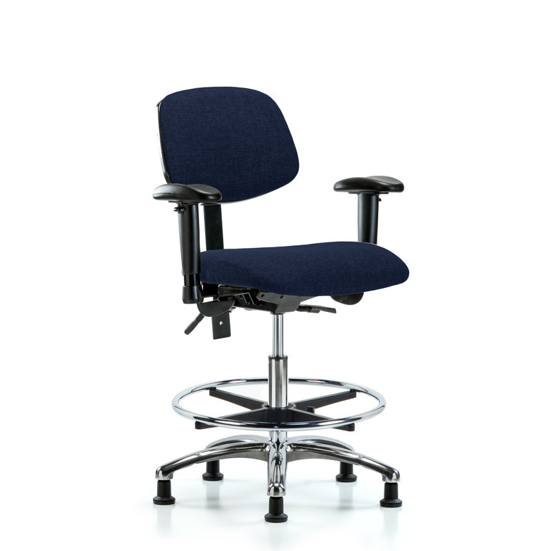 Task Chair, Navy, Glides, Yes