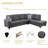 Bawan Faux Leather L-Shaped Sectional-2029014204-2029014196