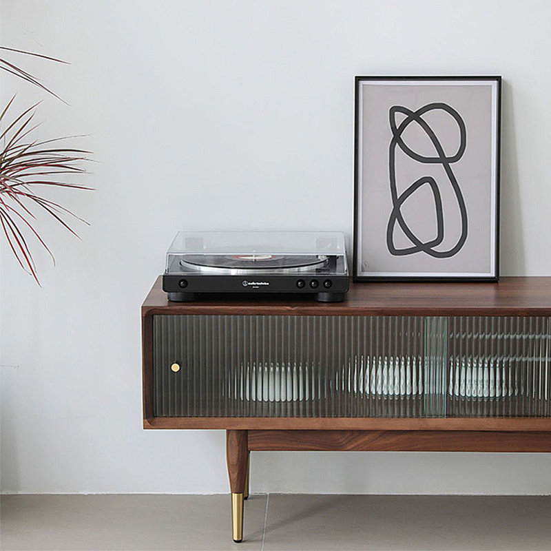 Black walnut simple audio-visual cabinet