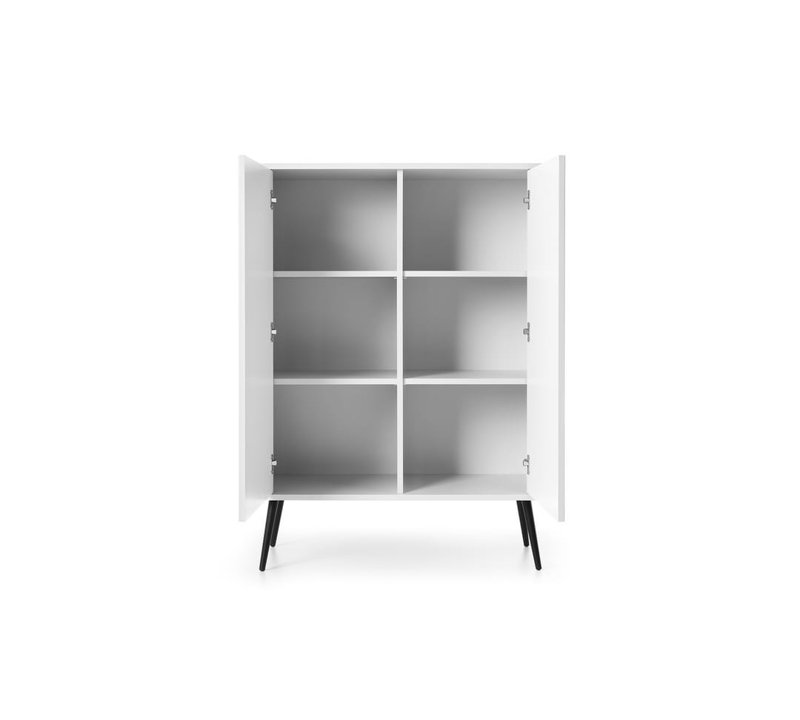 Sophisticated Midnight Delfausse Highboard Cabinet 103cm - Elegant Storage Solution, White