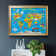 World Map - Picture Frame Graphic Art on Canvas
