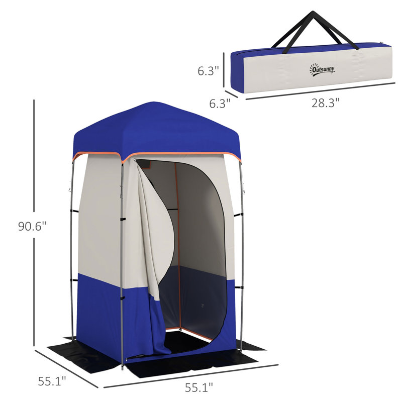 Tente de douche portable, Bleu