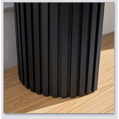 59.05'' Modern Console Table With Drawer For Entryway With Unique Vertical Stripe Design For Living Room Hallway Foyer Entrance Study
