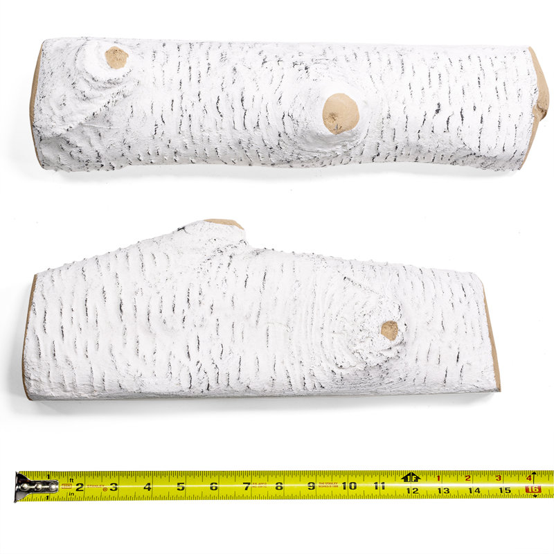 6 Piece Wood Natural Propane Gas Log Set