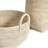 Qiana Whitewash Rattan Woven Orchard Storage Baskets, Set of 2