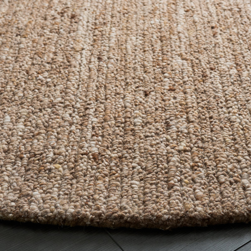 Earthly Hand Tufted Wool Solid Color Indoor Rug, Round 6'