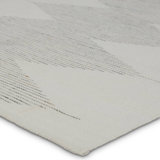 Wendy Jane Flatweave Chevron / Zig Zag Area Rug in Ivory/Gray
