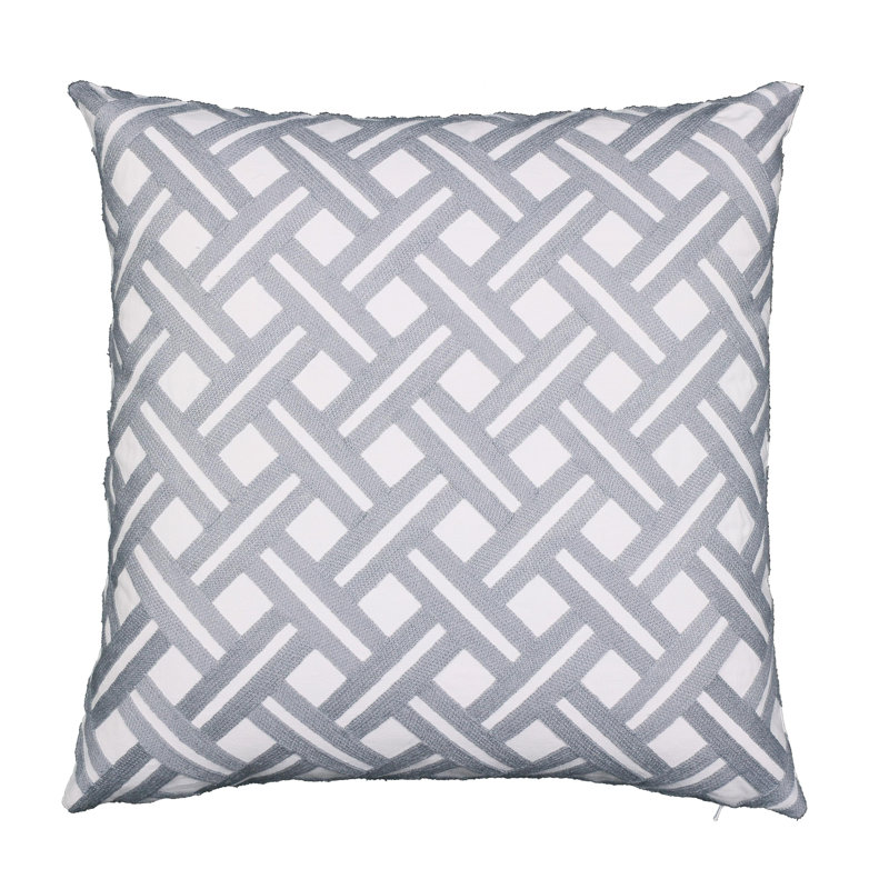 Surbit Indoor/Outdoor Cotton Throw Pillow, Navy, 20" x 20"
