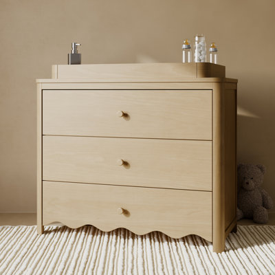 Commode 3 tiroirs Casablanca avec plateau à langer amovible