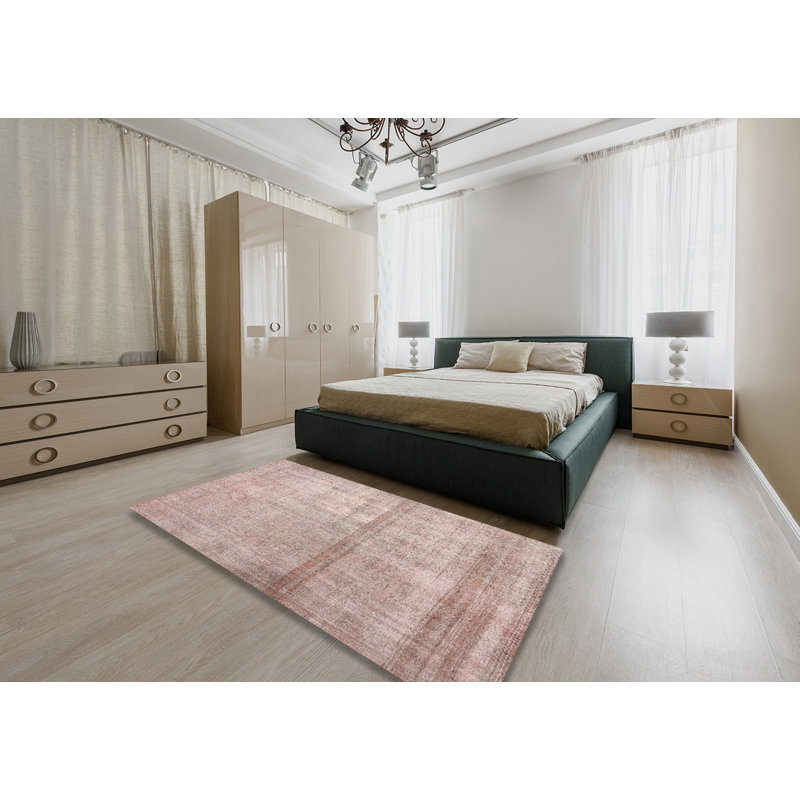 Tapis rouge contemporain, Rectangle 5 pi x 7 pi