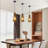 Retro Rattan Hand-Woven Pendant Light Adjustable Height