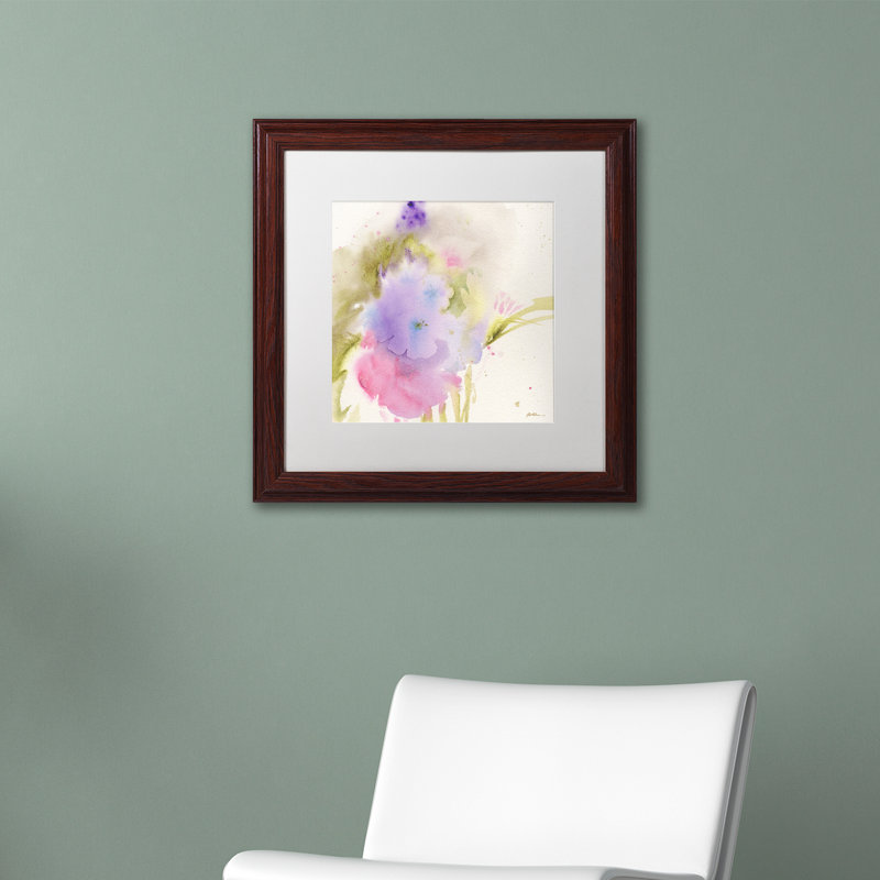 « purple », reproduction d’art encadrée sur toile matte, H 16 po x l 16 po x P 0,5 po, Blanc, Encadrement brun