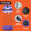 Décoration UFO Halloween gonflable 9 pi 9 pi (mauve)