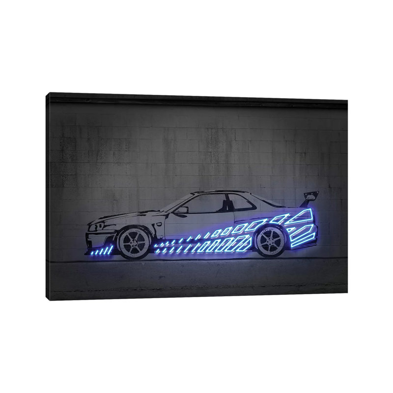 Impression d’art graphique par octave Mielu, Pas de tapis, H 26 po x l 40 po x P 1,5 po, Toile tendue