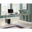 Bureau d'ordinateur à finition grise et blanche Bambina (sans la chaise de bureau)-1037421523