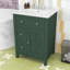 Meuble-lavabo avec lavabo en céramique, 2 tiroirs et tablette réglable-1142160294