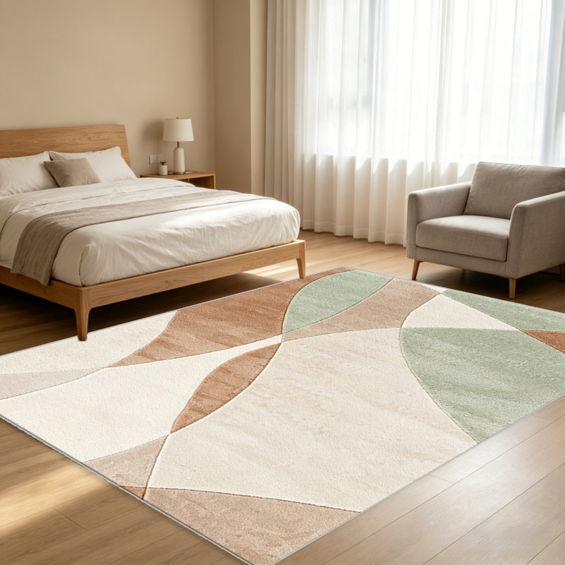Sage Earth Flow area rugs for Living Room, Soft and Comfortable, Suitable for all seasons, easy to maintain, machine washable Indoor floor mat, Under Table Farmhouse suitable for Bedroom, Dining Room, Study,  Balcony, Home Decor Patio