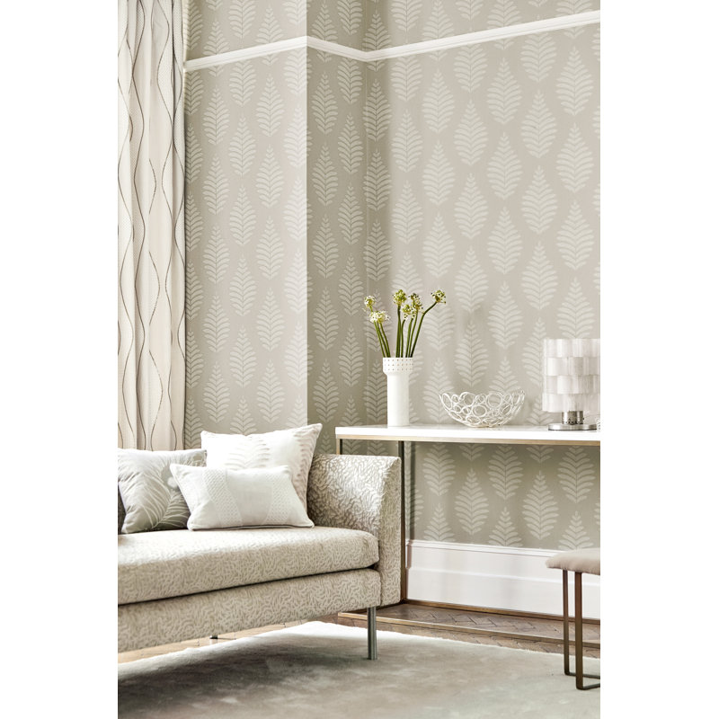 Lucielle Wallpaper, Putty/Chalk