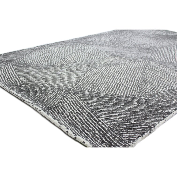 Mcdermott Handmade Hand Tufted Wool Charcoal/Gray Rug