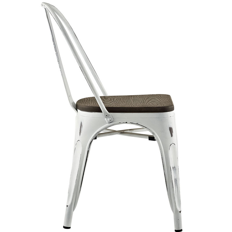 18 " H Side Chair Stacking, White