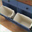 Trash Cabinet, Farmhouse Antique Blue Tilt-Out for 2x10 Gallon Bins with 2 Drawers, Free Standing Storage for Kitchen Laundry | Blue | Farmhouse