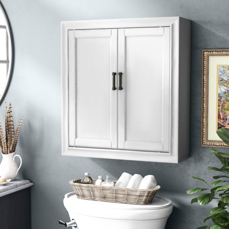 Jesse Bathroom Cabinet, Distressed White