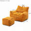 Fauteuil à billes avec repose-pieds Corduroy-1019332955
