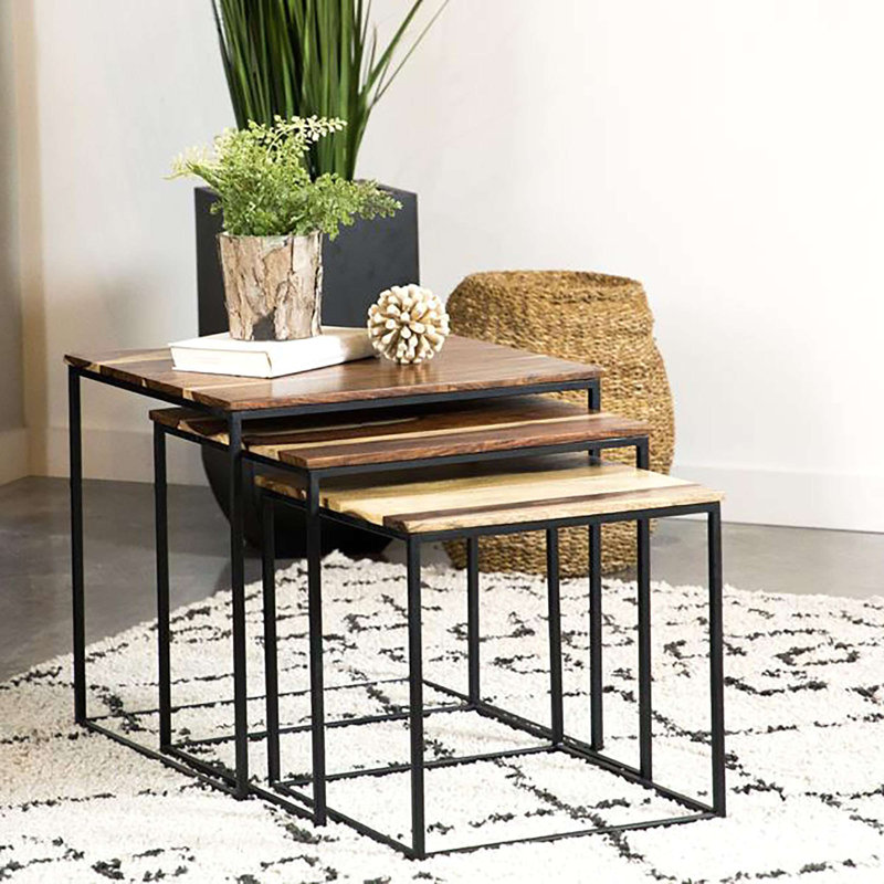 Ensemble de 3 tables gigognes