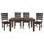 Table de salle à manger rectangulaire 1 pièce en chêne foncé avec rallonge de rangement en bois
