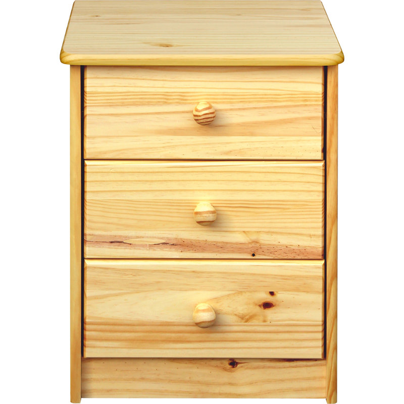 Addis 43cm W Solid Wood Bedside Table