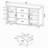 Nyler Cappuccino 3-Drawer Rectangular Tv Console