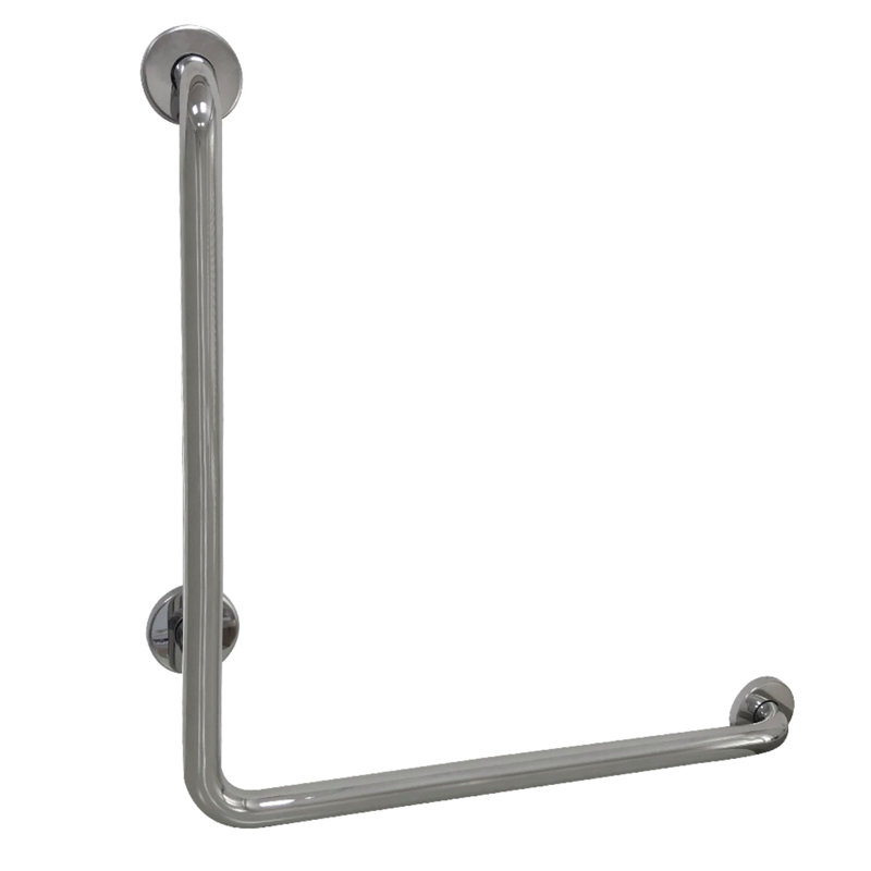 Kingston Brass Made To Match 24-Inch X 24-Inch L-Shaped Grab Bar, 1-1/4 Inch O.D, Right Hand, Mirror