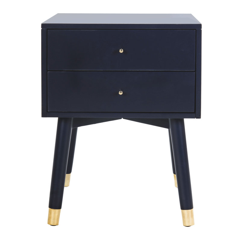 Debriana 18'' W Nightstand, Gold/Navy