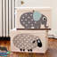 3 Sprouts Collapsible Toy Chest Storage Bin for Kids Playroom, Sheep