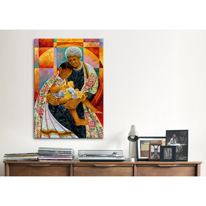 «In Grandmas Hands» par Keith Mallett, impression sur toile, H 40 po x l 26 po x P 0,75 po