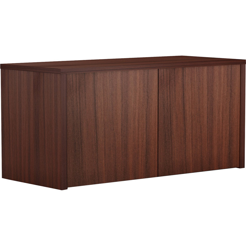 Espresso Laminate Wall-Mounted Desk Hutch