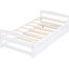 White Twin Size Platform Bed With Pull-Out Trundle - Bedroom In Piece