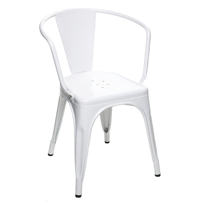 Chaise d'appoint empilable, Blanc, 1