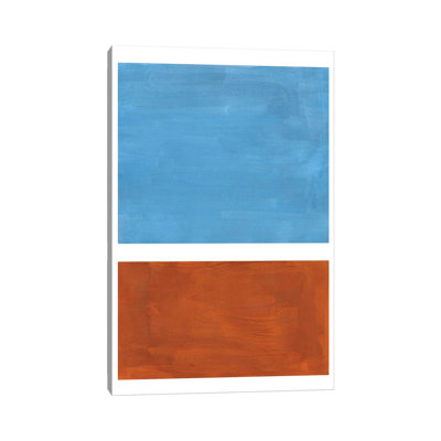Rothko Remake Dusty Blue by EnShape - Wrapped Canvas Print