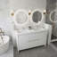Jariel 60 po L x 20 po P 2 portes et 3 tiroirs Meuble-lavabo avec évier simple et Comptoir en Acrylique