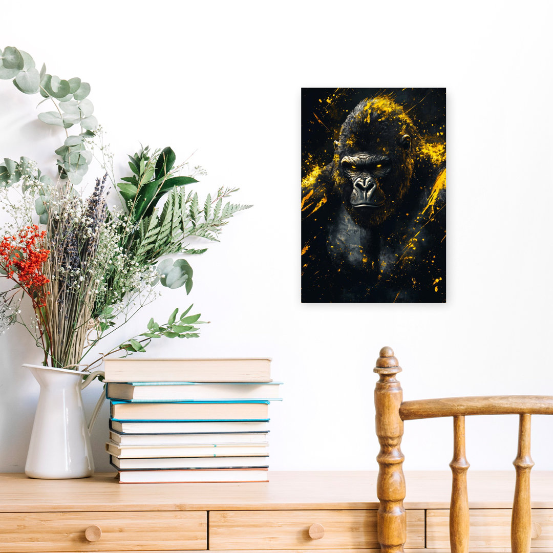 Majestic Gorilla Modern Gorilla Wall Art Print