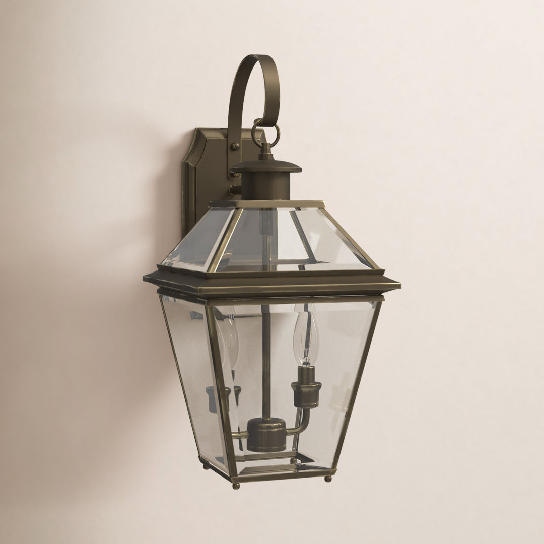 Calais 2 - Bulb 18.75" H Glass Outdoor Wall Lantern Birch Lane™ Fixture 